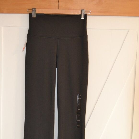 𝅺BANANA Republic track pants high rise waist tall yoga XS dark green bootcut - Picture 10 of 10